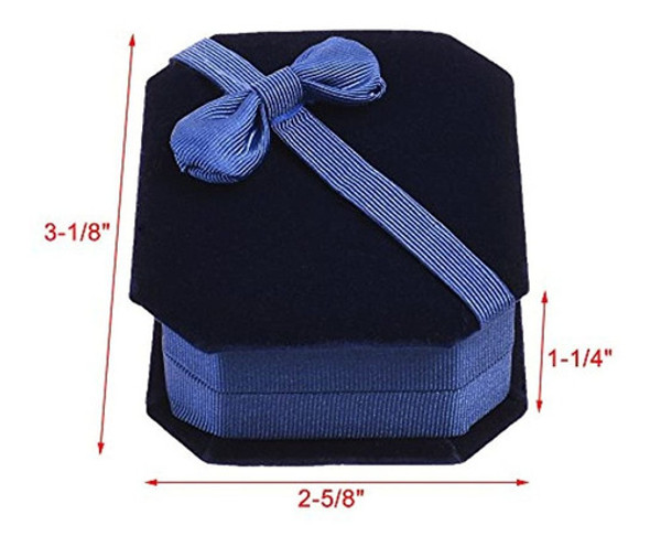 Cosmos Color Azul Colgante Collar De Terciopelo Caja De Rega 1