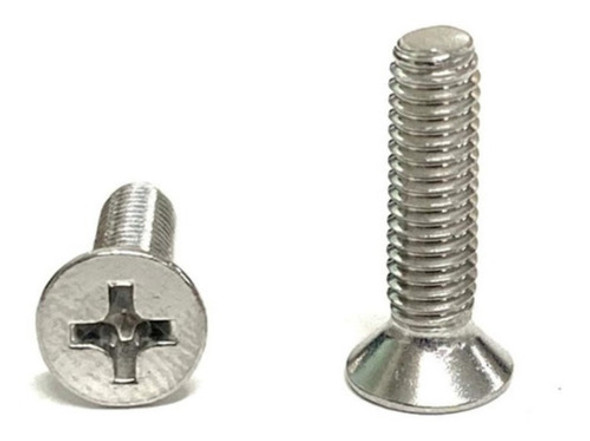 Parafuso Inox M4 X 8 Cabeça Chata Phillips M4x8 - 100 Pçs 0