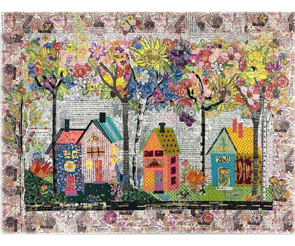Fiberworks Birch Street Collage Laura Heine Fused Art Quilt 0 Fiberworks Birch Street Collage Laura Heine Fused Art Quilt 0