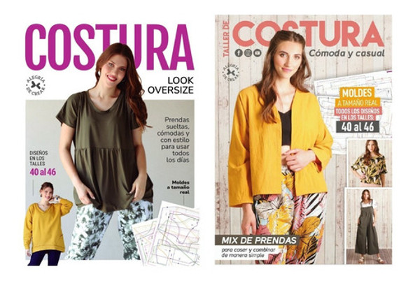 Pack 2 Revistas Costura Prendas Holgadas Moldes Tamaño Real 0