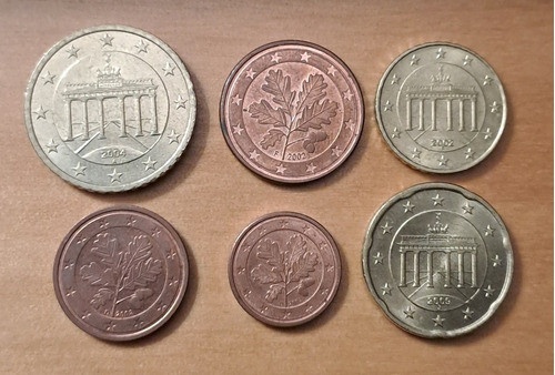 Alemania X 6 Monedas Distintas Incluye 50 Centavos Euro 2004 1