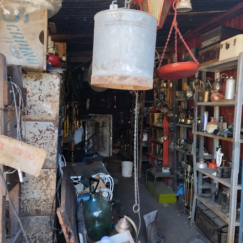 Antiguo Balde Ducha De Campo 0