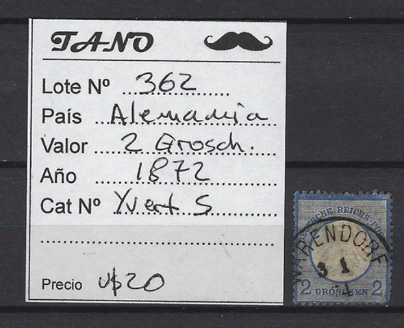 Lote362 Alemania 2 Groschen 1872 Yvert#5 Usada 0