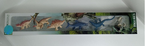 Pack Set X6 Mini Animales Dinosaurios Plastico Varias En Mca 1