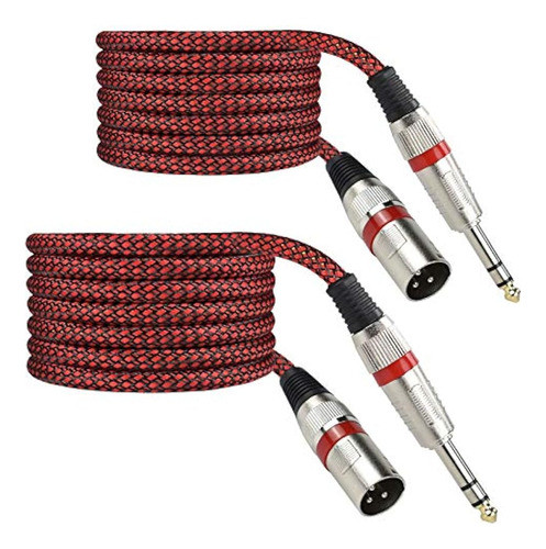 Mugteeve 1/4  Trs A Xlr Male Cable Balanced - 6.6ft Quarter 0