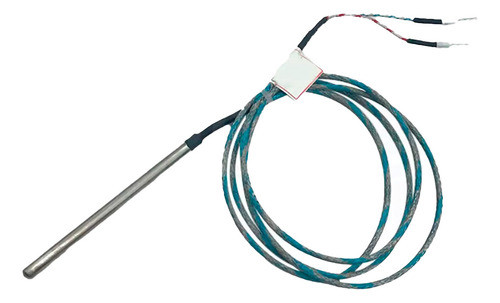 Termopar Tipo J Sensor 3mm X 40mm Cabo Malha 300mm 0