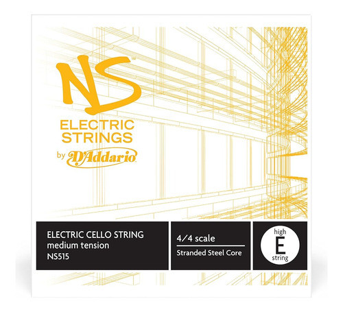 D'addario Ns Violonchelo Eléctrico Single High E String, Esc 1