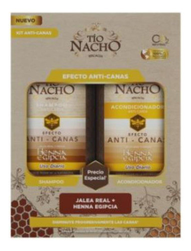 Pack Tío Nacho Shampoo Y Acondicionador Anticanas 415 Ml 0