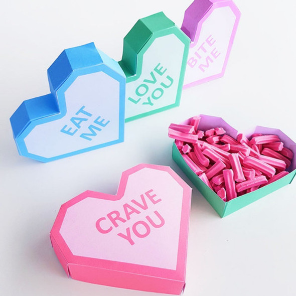 Kit Cajas San Valentín Pastilla De Corazón Para Imprimir 1