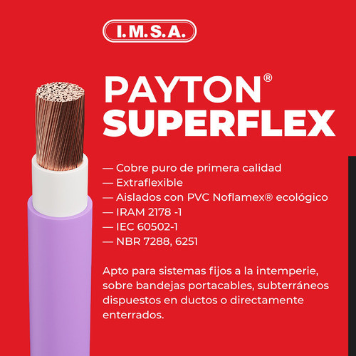 Cable Imsa Payton Cu Pvc 1 Kv 4 X 10 Mm² 1