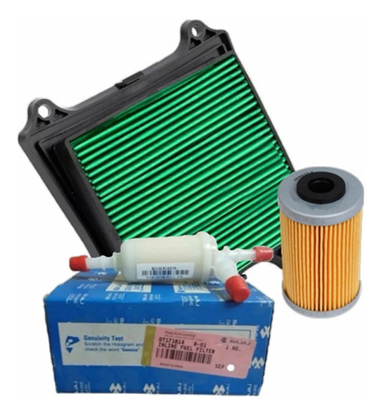 Kit Filtros Bajaj Dominar 400 400ug Aceite Aire Y Nafta Orig 0