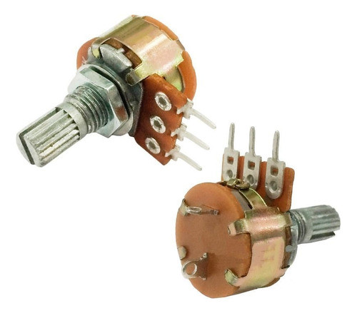 Potenciômetro Rotativo Wh160-b 200k L16 3t C/ Chave 0