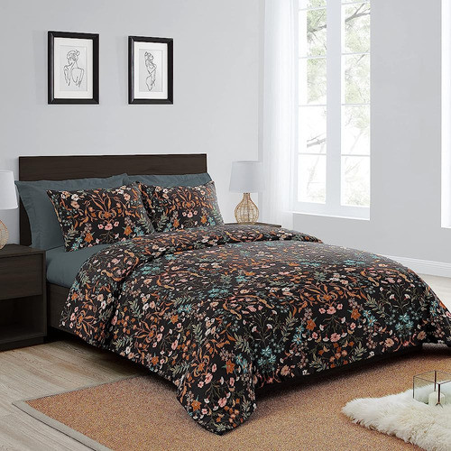 Sweet Jojo Designs Boho Bohemian Farmhouse Black And Orange 1