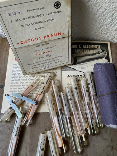 Antigua Caja Suturas Quirúrgicas Catgut B. Braun (completa) 1