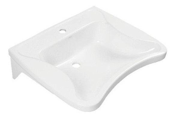 Bacha Lavatorio Blanco Discapacitados Metalgrif Marmolina 0