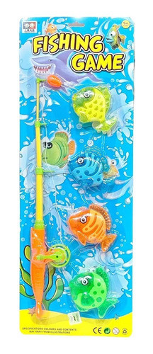 Set Juego De Pesca Infantil Fishing Game 4 Peces 0