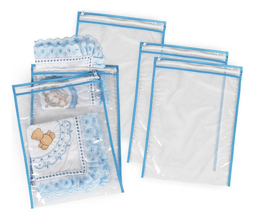 Kit Organizadores Beatriz Baby Enxovais 6 Unidades Azul 0