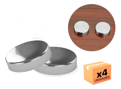 Embellecedor Cromo  De Tornillos 12mm X 4 Unidades Muebles 0