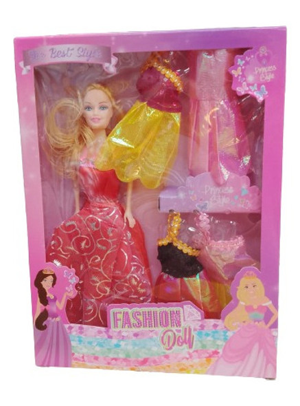 Muñeca Princesa Articulada Fashion Doll Juguete Con Vestido 0