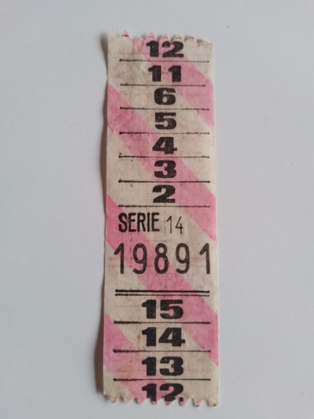 Boleto Colectivo Capicua 19891 Serie 14 Linea 85 0