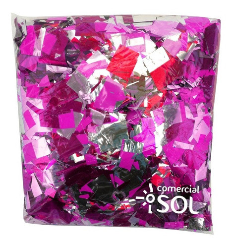Papel Picado Rosa Sky Paper 1kg Efeito Confete Metalizado 0