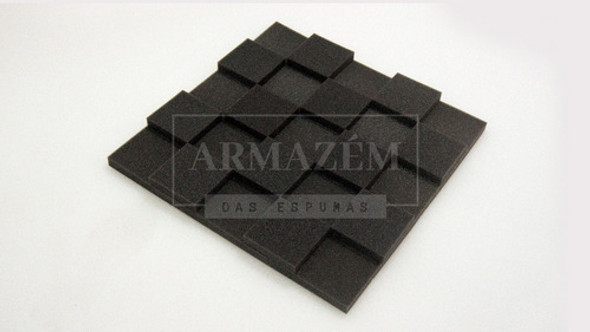 Espuma Acústica Difusor Tabuleiro 50 Pçs 30 X 30 X 3,5+04cl 0