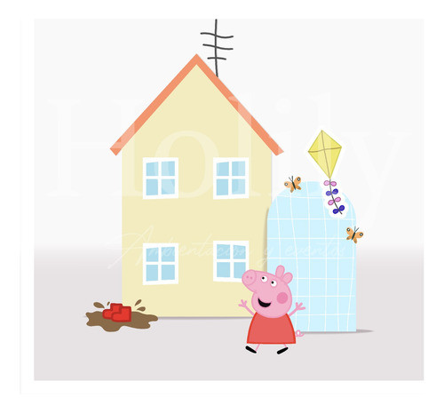 Alquiler De Fondos Peppa Pig Para Eventos Tamaño Chico 0