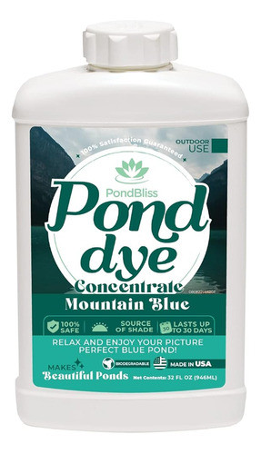Tinte Para Estanques Azul Pondbliss Mountain, Concentrado De 0