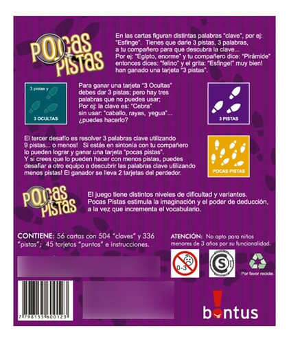 Juego Con Pocas Pistas Cuota 1