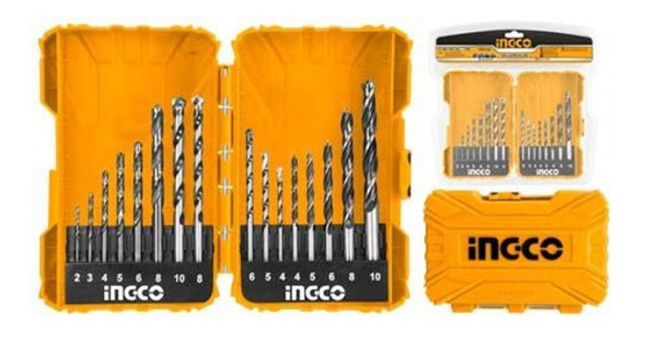 Set 16 Mechas Broca Ingco Akdl11601 Metal Concreto Madera Ub 0