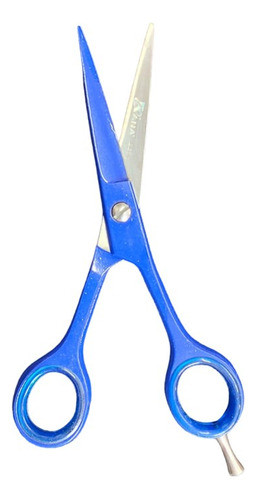 Tesoura De Cortar Cabelo Navalha 5,5 Azul Tinta Cod 010 0