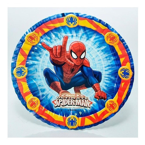 Plato Spider Man Pack X 10 Producto Oficial Cotillon 0