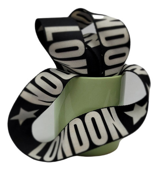 Cintas Sublimadas 10 Metros X 40 Mm -22. London Fondo Negro 0