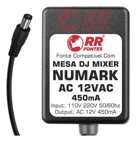 Fonte Ac 12v Para Mesa Som Dj Mixer Numark M101 E M101-usb 0