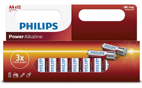 Pack X12 Pilas Alcalinas Philips Aa 1.5v Blister 12 Unidades 0