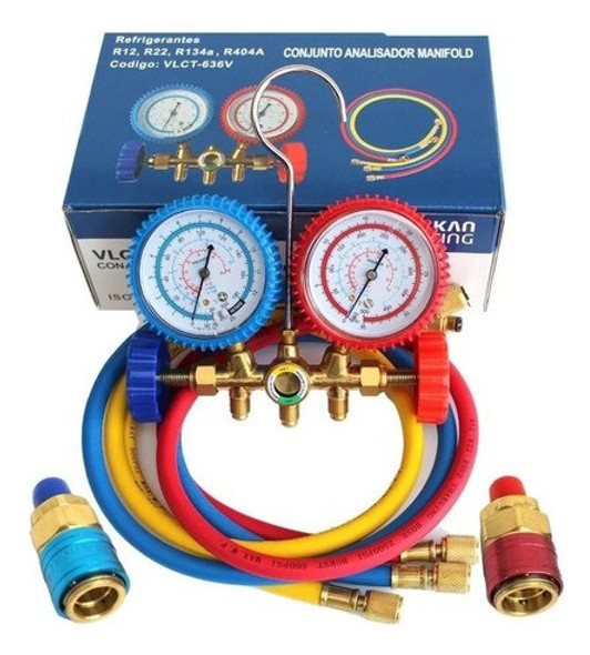 Manifold Ar Condicionado Automotivo R134a R12 R22r404 Vulkan 0