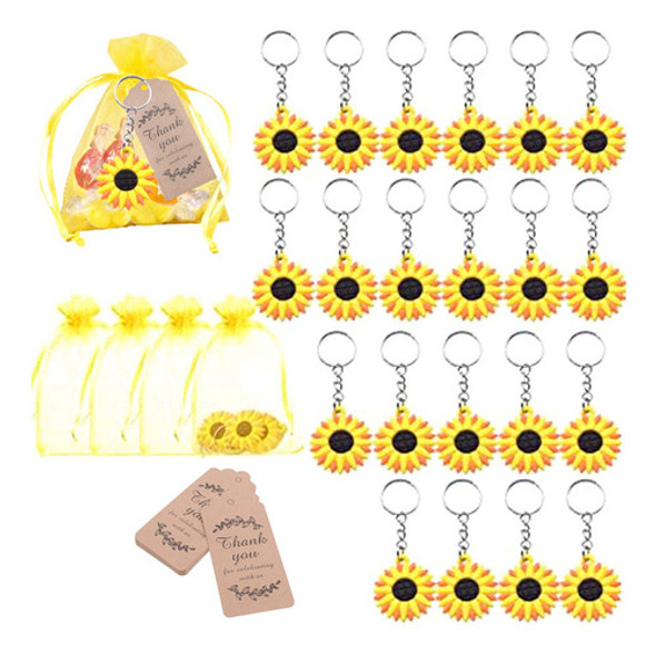 ! 30 Peças De Chaveiro De Girassol, Conjunto De 0