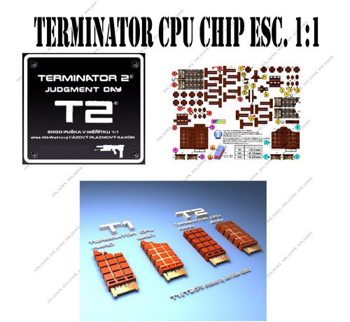 Terminator Cpu Chip Escala 1.1 Papercraft 0