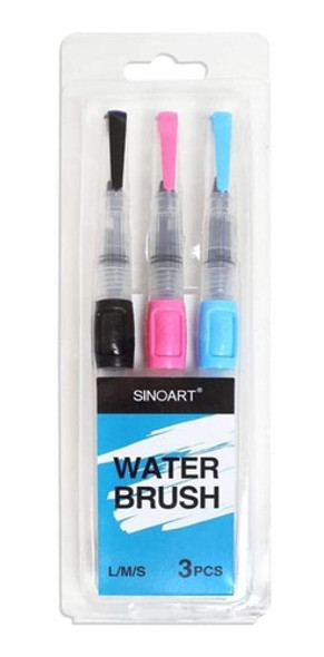 Kit Pincel Waterbrush Sinoart (3 Peças) 0
