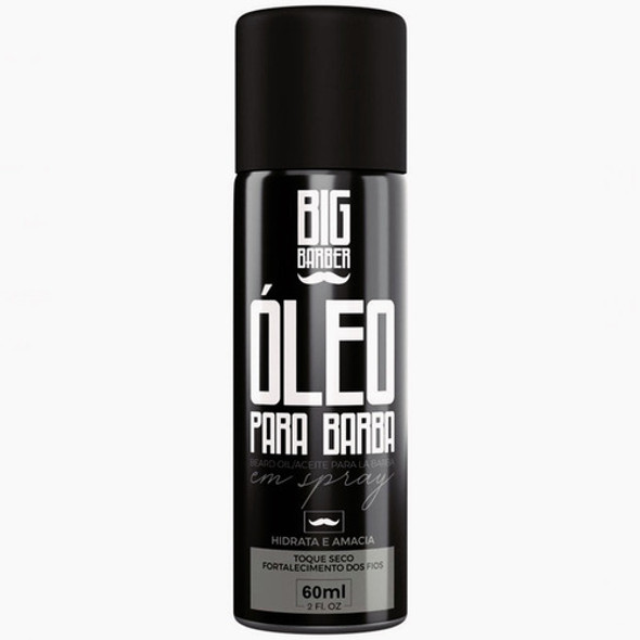 Óleo Para Barba Spray Big Barber 60ml Hidrata Fio Com 3 Unid 1