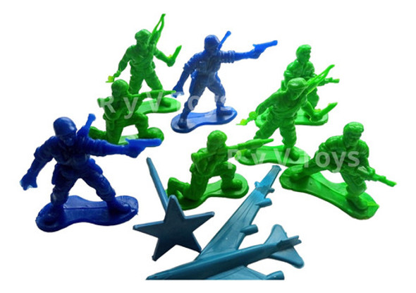 Soldaditos Soldados Plásticos Figuras De Acción C/ Avion 0