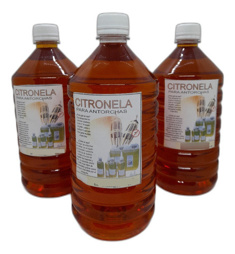 1l Aceite Citronella Para Antorchas + 2 Mechas Algodon Hilo 1