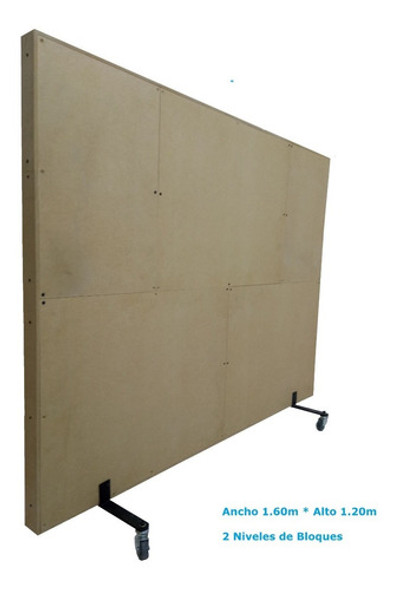 Biombo Separador Muroblock Con Ruedas 160 * 127 * 10 0