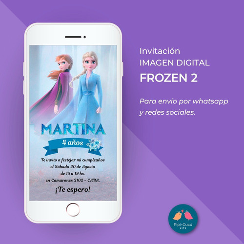 Invitación Virtual Imagen Digital - Frozen 2 0