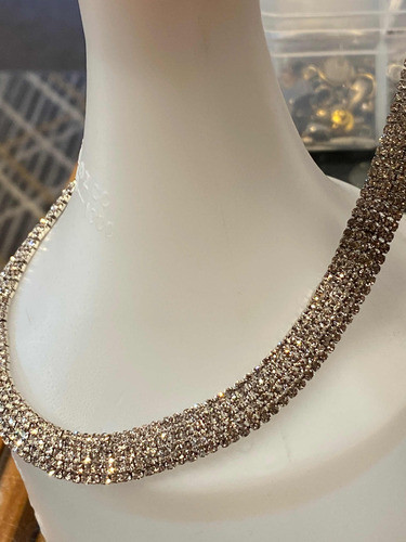 Luli Collar Gargantilla Strass Brillante 5 Filas 1