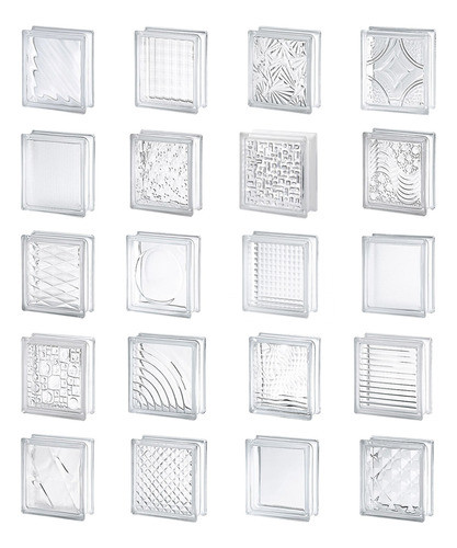 Ladrillos De Vidrio Modelos Fantasia  19x19x8 Europeos!! 0