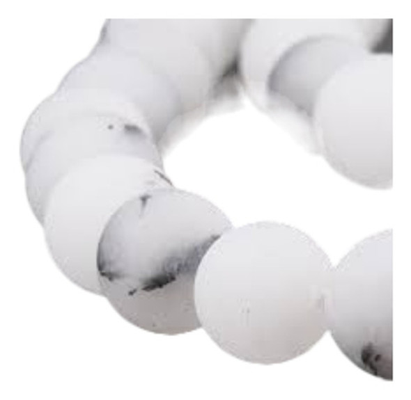 Tira Perlas De Piedra Natural Cuarzo Rutilado Bolitas 6mm 0
