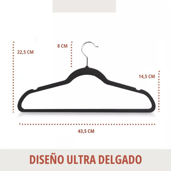 Perchas Terciopelo Adultos Pack X 10 1