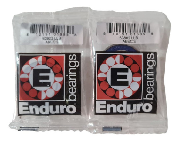 Rolamento Enduro Abec3 63802 Llb Aço (15x24x7) Cubos 3802 1