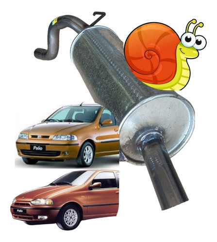 Silenciador Trasero Fiat Palio Fire 1.3 - 1.6 - 1.7 Reforzdo 0